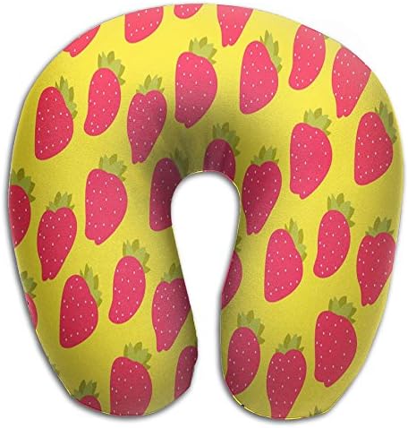 Strawberry Soft Travel Pillows For Truck Female Neck Pillow U Shaped Vintage Airplane Pillow Girl Traveler Pillow Neck Cushion Gifts For Chiristmas St. Valentine's Day