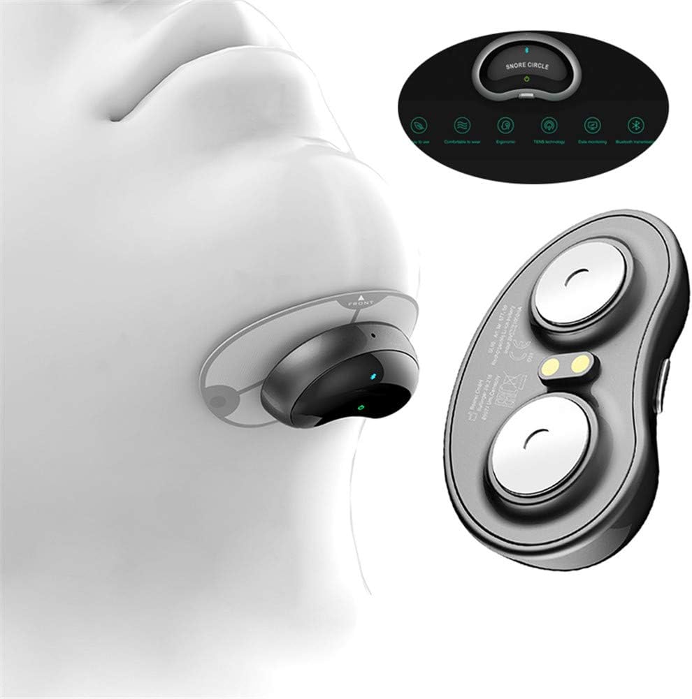 HZYWL Smart Snore Stopper, Upgraded Electronic Anti-Snore Sleep Aid Device, Bluetooth Technology Records, Give Away Electrodes x70