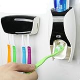 WAYCOM Dust-proof Toothpaste Dispenser Toothpaste Squeezer Kit (Black)