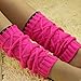 Tonsee Children Kid Boot Cuffs Knit Leg Warmer (Hot pink)