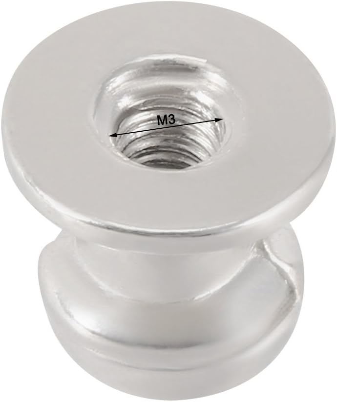 Sourcingmap 9mmx9mm Gift Box Single Hole Round Knobs Pull Handles Silver Tone 5pcs, 9mmx9mm, 5 Pack - Image 4