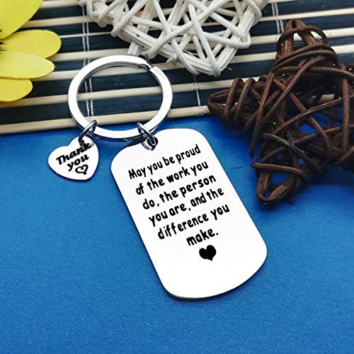 Thank You Gift Appreciation Jewelry Make A Difference Keychain