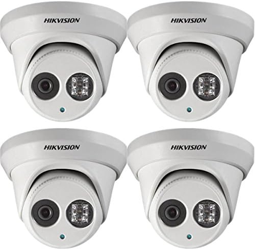 Hikvision DS-2CD2342WD-I 4MP EXIR Network Turret IP Camera Security Surveillance Camera 2.8mm Lens Day/Night 1080P English Version Unlimited Upgrade Firmware(4 pieces)