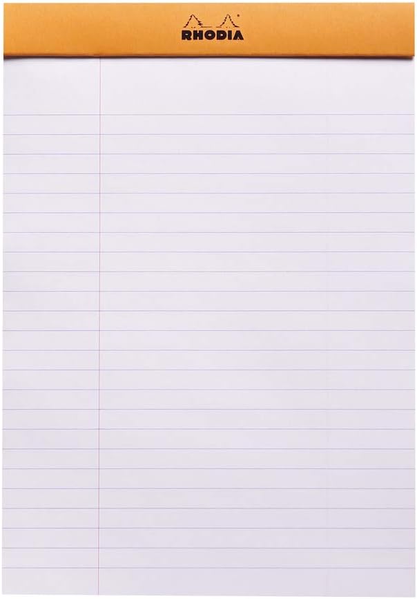 RHODIA 15600C, Stapled Notepad N°15 Giant pad Orange, A5, Ruled, 150 Detachable Sheets, 80G Clairefontaine Paper, Soft - Image 3