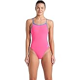 ARENA Performance Women's Team Solid Lace Back Swimsuit One Piece Bathing Suit