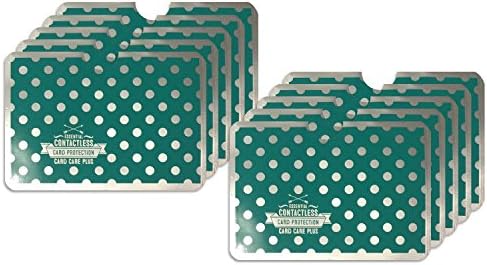 10 x Turquoise Polkadot RFID NFC Blocking Card Clash Anti Scan Protectors for your Credit Cards