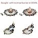 UOON Backflow Incense Cones | Rose + Jasmine + Lavender + Sandalwood Mixed Assortment Natural Fragrant Cones, Large (72pcs,15minutes)