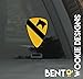 US Army - 1st Cavalry Division SSI Patch Decal - 3.5 Inch Tall Full Color Decal, Sticker