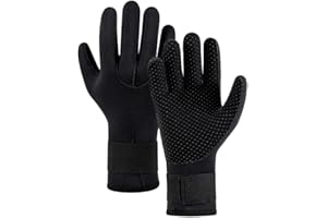SUJAYU 3mm Neoprene Diving Gloves Dive Gloves, Anti Slip Pool Glove Waterproof Fishing Gloves for Swiming Kayaking Paddling, 