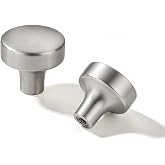 khtumeware 10 Pack 1-1/4"(32mm) Solid Knobs Kitchen Cabinet Round Pulls Brushed Satin Nickel Dresser Handles Kitchen Hardware for Cupboard Drawer