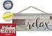 P. Graham Dunn Relax Weathered Look 5 x 10 Wood Plank Design Hanging Sign