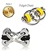 Flippy Chain Fidget Toy, SENQIAO Fidget Stress Reducer for Adults and Kids, Perfect for Fidgeters, Anxiety, Focus, ADHD, Autism (Black and Yellow) Pack 2