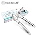 Heim & Elda Premium Garlic Press and Peeler Set. Comes with Stainless Steel Mincer and Silicone Tube Roller