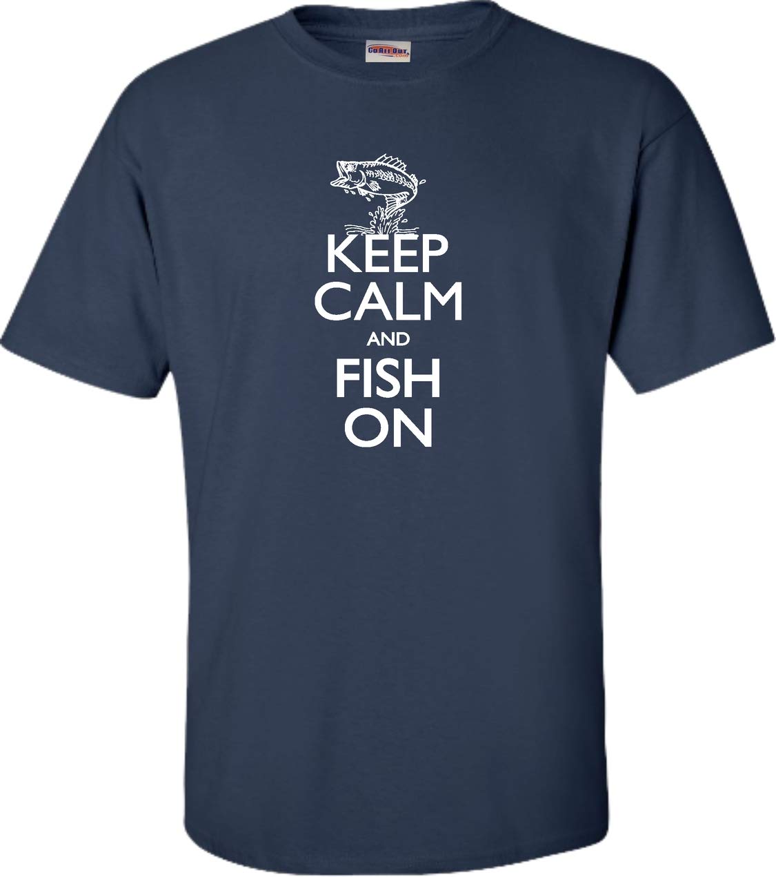  Adult Keep Calm And Fish On Fishing Lovers T Shirt