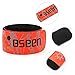 BSEEN LED Armband, 2ed Generation LED Slap Bracelets, Patented Heat Sealed Glow in The Dark Water/Sweat Resistant Glowing Sports Wristbands for Running, Cycling, Hiking, Jogging (Orange-Design II)