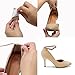 Strapletto Secured Shoes Women's Ankle Strap Attachable Heel Liner Straps with Buckle Anti Slip Hold Loose Heels, Wedges, Flats (Nude)