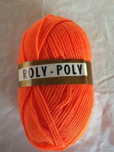 Bright Orange Roly - Poly 100% Acrylic Knitting Crochet Yarn