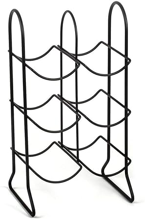 INDIAN DECOR 8099 Counter top Wine Rack, 6-Bottle, Black
