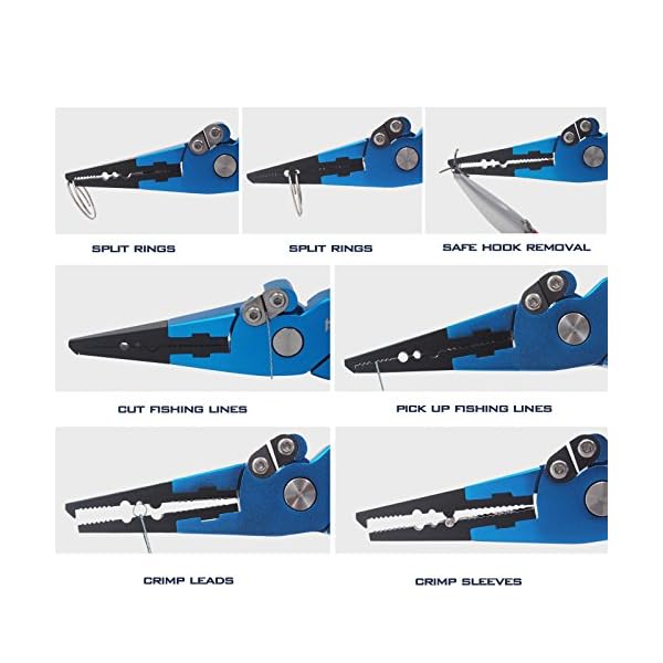 MadBite-Fishing-Pliers-Saltwater-Hook-Remover-Plier-Carbide-Braid-Cutter-Split-Ring-Tool-Lighted-Fishing-Pliers-Aluminum-Alloy-Multi-Colors