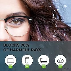 Rutony 3 Pack Blue Light Blocking Glasses Men
