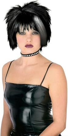 Amazon Com Popcandy Black With White Blonde Streak Pristine Punk