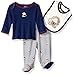 Little Me Baby Boys' Lap Shoulder Set, Blue Stripe, 3 Months