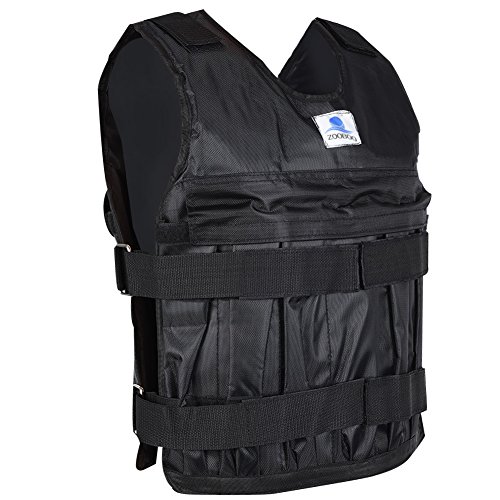 RUNACC Zooboo Weighted Vest Training Waistcoat Weighted Clothing Suitable for Running, Boxing and Other Training, Black