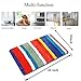 HEBE Soft Microfiber Bathroom Rug Machine Washable Bath Mat for Bathroom Non-Slip Children's Bath Rug with Rubber Backing(18x26, Rainbow)