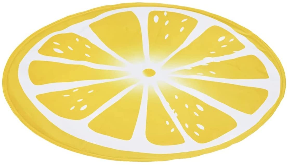Milah Stay Cool Pat Cooling Fruit Mat Dia 60cm I Mat automatically cools once the pet Sits! (Lemon)