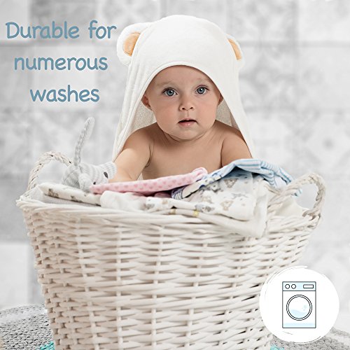 image for Bahama Mama Organic Bamboo Baby Bath Towels - Set with Washcloth - Pre