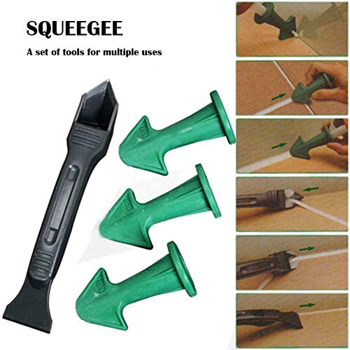 Caulk Nozzle and Scraper Set, Silicone Caulking Finisher (3 Different Radius)