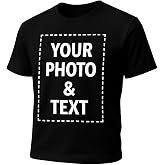 Customized T-Shirt, Upload Photos, Type Text, Custom Gifts, Personalized with Your Own Design