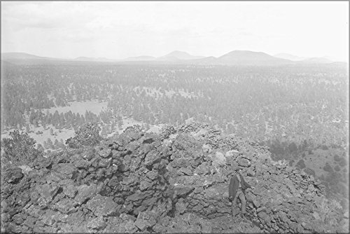 16x24 Poster; Cinder Cones Near San Francisco Mountain, Coconino County, Arizona. Close-Up Of A Man Standing In Right Foreground