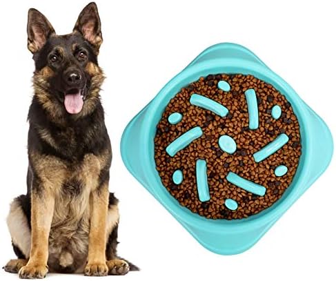 KASBAH Slow Feeder Dog Bowl for Large Dogs, Non Slip Puzzle Bowl Pet Bowl Non-Toxic Bloat Stop Large Dog Bowl Dog Food Bowl Eco Friendly