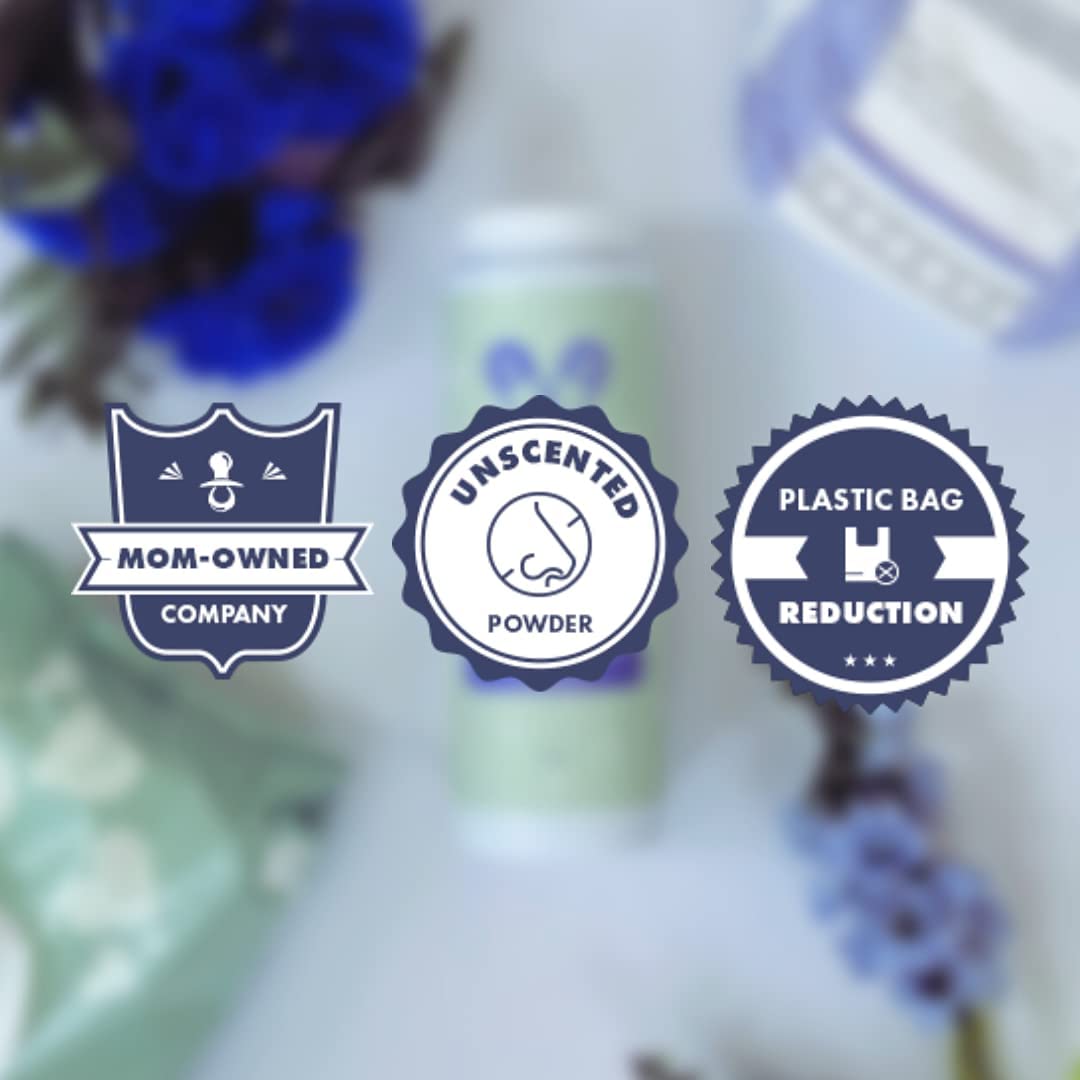 Diaper Dust - Diaper Deodorizing Powder with Activated Charcoal - Diaper Odor Eliminator, No Diaper Pail Needed, Portable and Unscented - Dusting Powder Diaper Smell Eliminator, 2 Pack