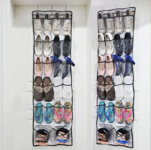 ADCorner Closet Shoe Organizer 22 Pockets Over the door Hanging Organizer Multi Use Storage Bag for Shoes Toys Simple Houseware Save Space for Home