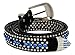 Ladies Western Rhinestone Bling Cowgirl Belt (Blue, XXL(40