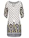 GRACE KARIN Women's Bohemian Tied V-Neck Ethnic Printed Casual Dress