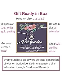 KEDRIAN Collar de gran abuela, plata de ley 925, gran regalo de abuela, el mejor regalo para abuela, gran regalo para el día de la madre o regalo de cumpleaños, promovido a grandes collares de abuela.