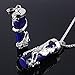 BEADNOVA Couples Necklace 2pcs Dragon Phoenix Wrapped Column Synthetic Lapis Lazuli Gemstone Pendant Necklaces for Lover