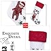Valery Madelyn 21 inch Red Green White Velvet Christmas Stockings with Sloth and Knit Cuff, Themed with Classic Collection Splendor Tree Skirt (Not Included)