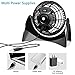 OPOLAR Super Quiet Desk USB Fan, Maximal 40db, Perfect Table Fan, Small Size, 2 Speeds, 360° Rotating Free Adjustment Personal Fan for Home,Office and Dorm-White