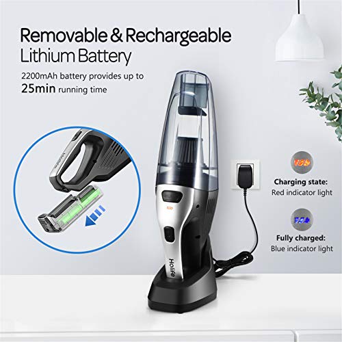 Holife Handheld Vacuum Cordless, 7kpa Hand Vacuum Cleaner with