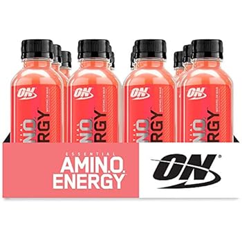 OPTIMUM NUTRITION ESSENTIAL AMINO ENERGY Ready-To-Drink, Watermelon, Keto Friendly BCAAs, Preworkout and Essential Amino Acids with Green Tea and Green Coffee Extract, 16 Fl Oz (Pack of 12)