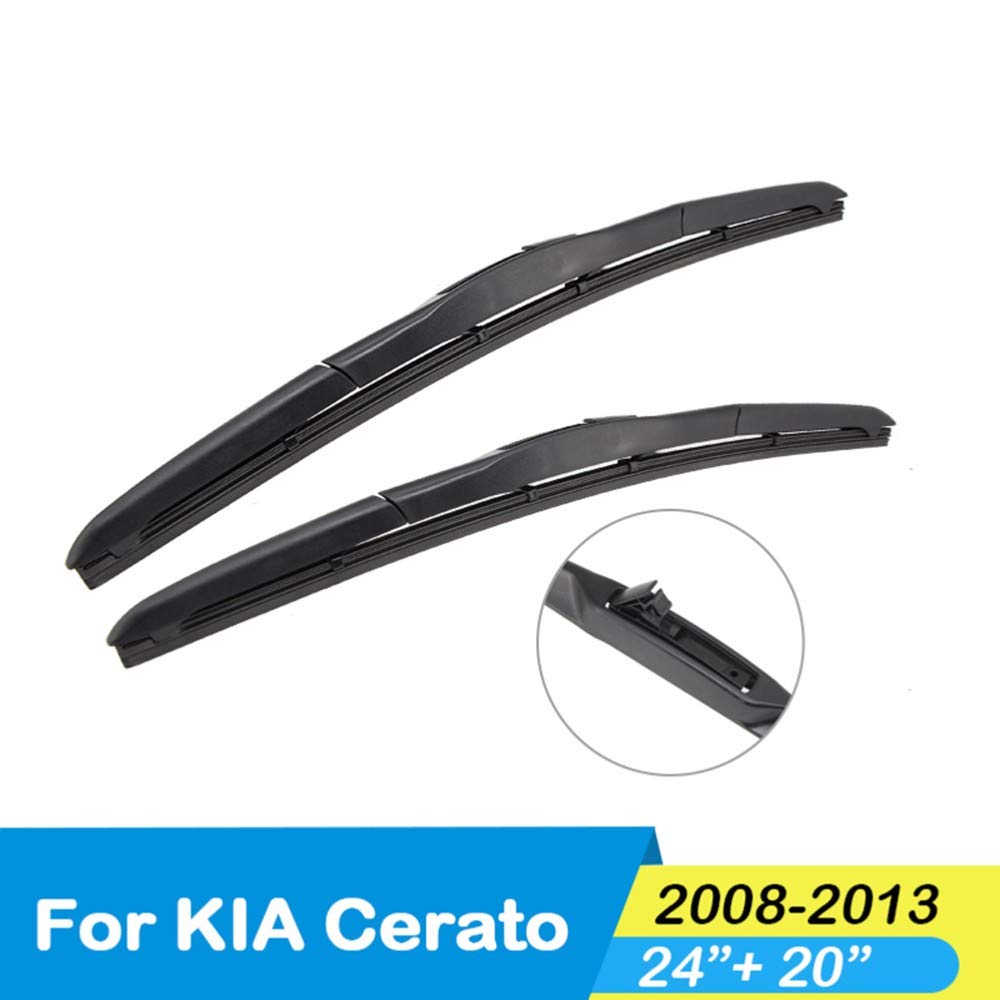SDKLNW Car Rubber Wipers Blade,for KIA Cerato 2003 2004 2005 2006 2007 2008 2009 2010 2011 2012 2013 2014 2015 2016 2017 2018
