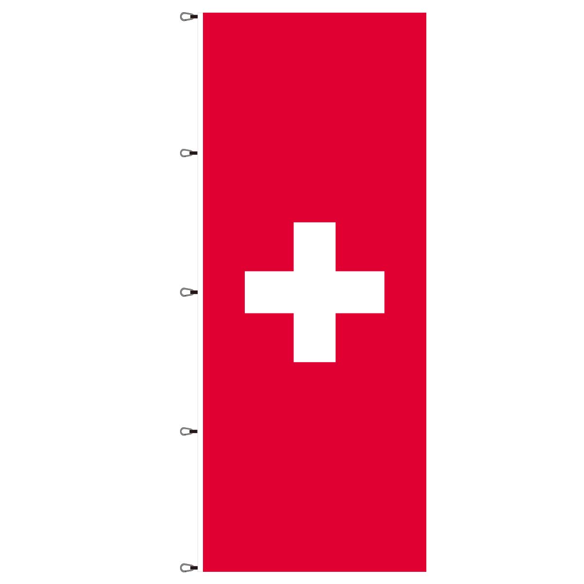 BGF Swiss Flag 120 x 300 cm Flag Switzerland National Flag Fabric 110 g/m²