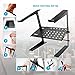 Pyle Portable Adjustable Laptop Stand - 6.3 to 10.9 Inch Standing Table Monitor or Computer Desk Workstation Riser with Shelf Storage and Height Alignment for DJ, PC, Gaming, Home or Office - PLPTS26
