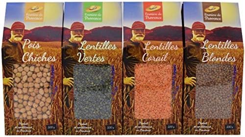 Lot De Lentilles Vertes Blondes Corail Et Pois Chiches Amazon Fr Epicerie