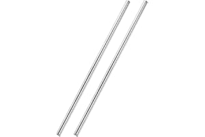 uxcell 5mm x 300mm 304 Stainless Steel Solid Round Rod for DIY Craft - 2pcs