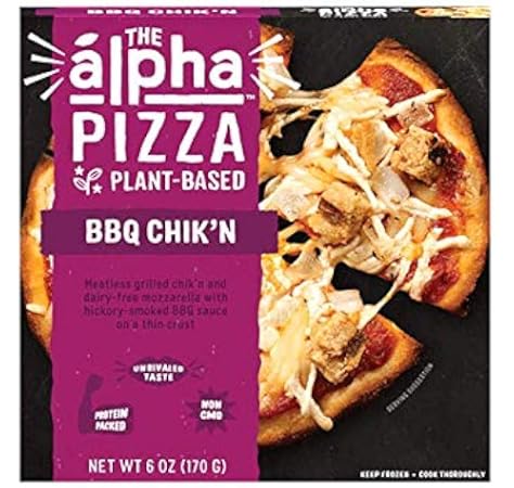 Alpha Foods Non Gmo Plant Based Pizza 6 Ounce Pack Of 8 Bbq Chick N Amazon Com Grocery Gourmet Food